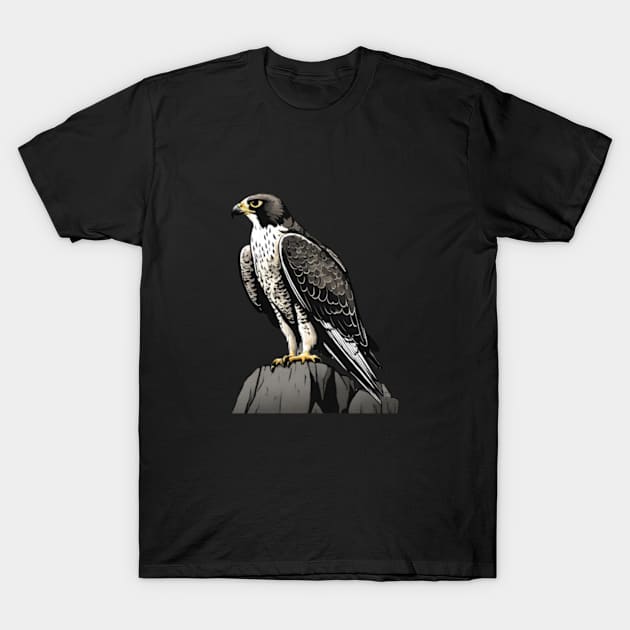 Peregrine Falcon T-Shirt by Amusing Aart.